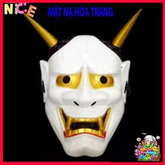 Mặt Nạ Nhập Vai Oni Noh Hannya 2 Sừng Độc Đáo - Phụ Kiện Halloween Cosplay Chất Lượng Cao