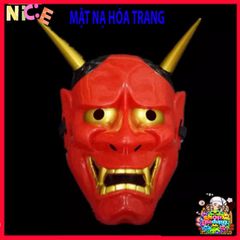Mặt Nạ Nhập Vai Oni Noh Hannya 2 Sừng Độc Đáo - Phụ Kiện Halloween Cosplay Chất Lượng Cao