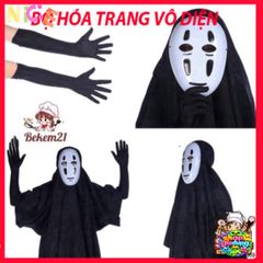 Bộ Đồ Cosplay Vô Diện Đen - Áo Choàng & Mặt Nạ Gid Mạch Kiki Spirited Away - Thời Trang Hóa Trang Độc Đáo cho Sự Kiện Anime