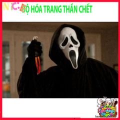 Mặt Nạ Thần Chết Scream Halloween Cao Cấp - Phụ Kiện Kinh Dị Độc Đáo Cho Tiệc Hóa Trang, Dạ Hội Ấn Tượng