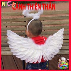 Cánh Thần Lông Vũ Màu Trắng Cho Bé Từ 1-4 Tuổi - Phụ Kiện Dễ Thương, Thiết Kế Đáng Yêu, Thoải Mái Và Êm Ái