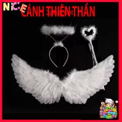 Cánh Thần Lông Vũ Màu Trắng Cho Bé Từ 1-4 Tuổi - Phụ Kiện Dễ Thương, Thiết Kế Đáng Yêu, Thoải Mái Và Êm Ái
