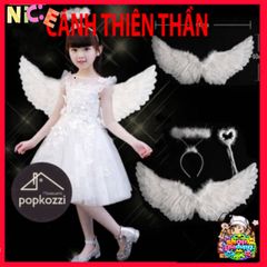 Cánh Thần Lông Vũ Màu Trắng Cho Bé Từ 1-4 Tuổi - Phụ Kiện Dễ Thương, Thiết Kế Đáng Yêu, Thoải Mái Và Êm Ái