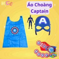 Áo Choàng Captain America Trẻ Em - Bộ Hóa Trang Siêu Anh Hùng An Toàn Tạo Hóa Độc Đáo Cho Bé, Phụ Kiện Halloween và Sinh Nhật