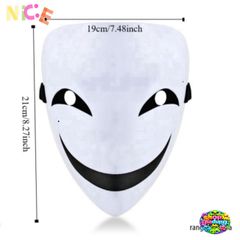 Mặt Nạ Hoạt Hình Nụ Cười Trắng Sáng - Phụ Kiện Cosplay Halloween Cho Nam Nữ, Sự Kiện Tiệc Tùng và Lễ Hội