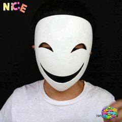 Mặt Nạ Hoạt Hình Nụ Cười Trắng Sáng - Phụ Kiện Cosplay Halloween Cho Nam Nữ, Sự Kiện Tiệc Tùng và Lễ Hội