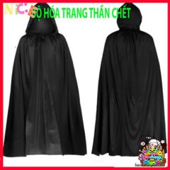 Áo Choàng Thần Chết 2 Lớp Đen Đỏ - Trang Phục Halloween Bí Ẩn, Cosplay Phù Thủy, Mặc Tiệc Kinh Dị