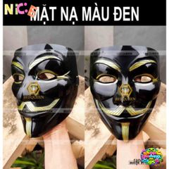 Mặt Nạ Hacker Anonymous Vàng và Trắng - Phụ Kiện Thời Trang Độc Đáo Cho Tiệc Halloween & Lễ Hội