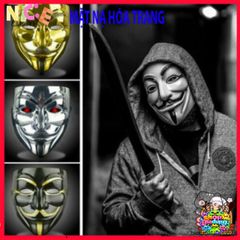 Mặt Nạ V for Vendetta Biểu Tượng - Phụ Kiện Halloween Độc Đáo, Dùng Cho Cosplay, Lễ Hội và Tiệc Hóa Trang