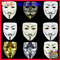 Mặt Nạ V for Vendetta Biểu Tượng - Phụ Kiện Halloween Độc Đáo, Dùng Cho Cosplay, Lễ Hội và Tiệc Hóa Trang