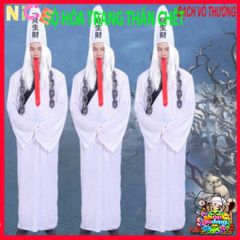 Trang Phục Halloween Hắc Bạch Vô Thường - Quái Thần Chết Scream Độc Đáo, Bộ Hóa Trang Xương Ma cho Trẻ Em, Tham Gia Tiệc Ma Quái