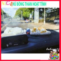 Mèo Bông Trắng Lõi Than Hoạt Tính - Khử Mùi & Lọc Khí Ô Tô - Phụ Kiện Trang Trí Dễ Thương cho Xe Hơi