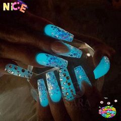 Bột Dạ Quang Sáng Rực - Bột Acrylic Màu Sắc Dạ Quang Cho Bộ Móng Đẹp Mắt Trong Tối - Phụ Kiện Làm Đẹp Dành Cho Tiệc Hóa Trang