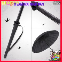 Ô Dù Che Mưa Katana 16 Nan - Phong Cách Nhật Đen Đẹp, Chống Nắng, Phụ Kiện Thời Trang Nam Nữ Hấp Dẫn