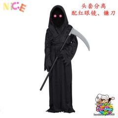 Trang Phục Thần Chết Halloween Cho Người Lớn - Bộ Áo Dài, Găng Tay, Mặt Nạ Chùm Đầu - Phong Cách Bí Ẩn, Hấp Dẫn 1.65m-1.8m