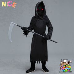 Trang Phục Thần Chết Halloween Cho Người Lớn - Bộ Áo Dài, Găng Tay, Mặt Nạ Chùm Đầu - Phong Cách Bí Ẩn, Hấp Dẫn 1.65m-1.8m