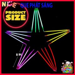 Gậy Phát Sáng 8 Inch Glow In The Dark - Bộ 50/100 Chiếc Trang Trí Tiệc Cưới, Sinh Nhật, Sự Kiện Rực Rỡ