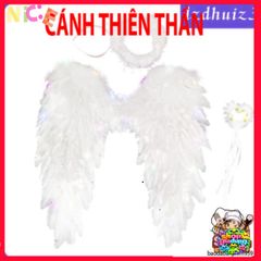 Cánh Thiên Thần Phát Sáng Cho Trẻ Em - Dễ Thương Màu Trắng, Hoàn Hảo Cho Tiệc Halloween, Giáng Sinh, Lễ Hội và Sự Kiện