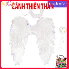 Cánh Thiên Thần Phát Sáng Cho Trẻ Em - Dễ Thương Màu Trắng, Hoàn Hảo Cho Tiệc Halloween, Giáng Sinh, Lễ Hội và Sự Kiện