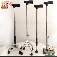 Gậy Chống 4 Chân Lucass B-924 - Thiết Bị Hỗ Trợ Di Chuyển An Toàn cho Người Cao Tuổi - Chiều Cao Điều Chỉnh dễ Dàng