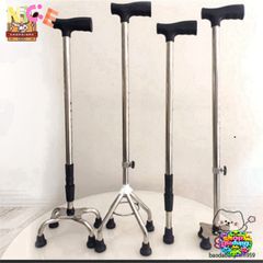 Gậy Chống 4 Chân Lucass B-924 - Thiết Bị Hỗ Trợ Di Chuyển An Toàn cho Người Cao Tuổi - Chiều Cao Điều Chỉnh dễ Dàng