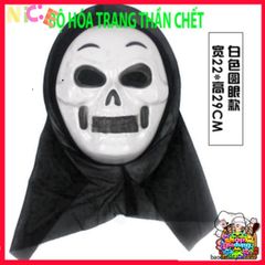 Mặt Nạ Scream Đỏ - Phụ Kiện Halloween Kinh Dị - Đồ Trang Trí Cosplay Thần Chết Độc Đáo cho Tiệc Trung Thu