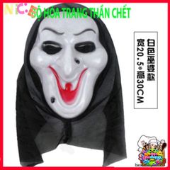 Mặt Nạ Scream Đỏ - Phụ Kiện Halloween Kinh Dị - Đồ Trang Trí Cosplay Thần Chết Độc Đáo cho Tiệc Trung Thu
