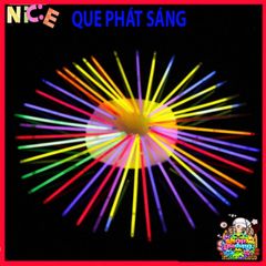 Bộ 100 Que Phát Sáng Màu Kèm 100 Đầu Nối - Vòng Đeo Tay Dạ Quang Đồ Chơi Vui Nhộn Cho Tiệc Tùng, Dã Ngoại, Sự Kiện