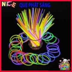 Bộ 100 Que Phát Sáng Màu Kèm 100 Đầu Nối - Vòng Đeo Tay Dạ Quang Đồ Chơi Vui Nhộn Cho Tiệc Tùng, Dã Ngoại, Sự Kiện
