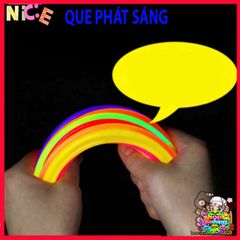 Bộ 100 Que Phát Sáng Màu Kèm 100 Đầu Nối - Vòng Đeo Tay Dạ Quang Đồ Chơi Vui Nhộn Cho Tiệc Tùng, Dã Ngoại, Sự Kiện