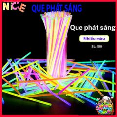 Vòng Đeo Tay Phát Sáng Dạ Quang - Bộ 50-100 Que Kèm Nút Gắn, Chất Liệu An Toàn, Phù Hợp Các Bữa Tiệc và Sự Kiện Đêm