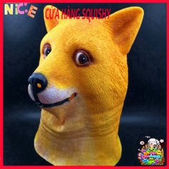 Mặt Nạ Trùm Đầu Chó Shiba - Phụ Kiện Halloween Ngộ Nghĩnh Cho Video Clip, Sự Kiện Hóa Trang, Quà Tặng Fan Thú Cưng