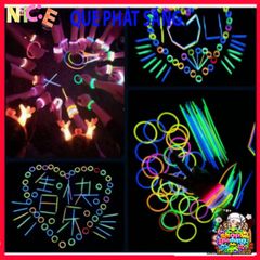 Que Phát Sáng Vui Nhộn 100 Màu - Bộ Lightstick Glowstick An Toàn Cho Tiệc Tùng và Hoạt Động Ngoài Trời