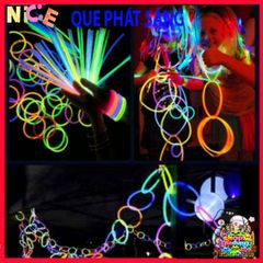 Que Phát Sáng Vui Nhộn 100 Màu - Bộ Lightstick Glowstick An Toàn Cho Tiệc Tùng và Hoạt Động Ngoài Trời