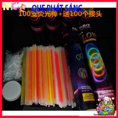 Que Phát Sáng Vui Nhộn 100 Màu - Bộ Lightstick Glowstick An Toàn Cho Tiệc Tùng và Hoạt Động Ngoài Trời