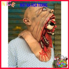 Mặt Nạ Xác Sống Lè Lưỡi Halloween - Phụ Kiện Hóa Trang Độc Đáo Cho Tiệc Tùng Và Video TikTok, Chất Liệu Latex An Toàn