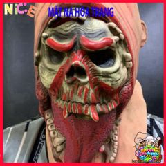 Mặt Nạ Xác Sống Lè Lưỡi Halloween - Phụ Kiện Hóa Trang Độc Đáo Cho Tiệc Tùng Và Video TikTok, Chất Liệu Latex An Toàn