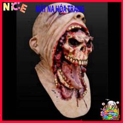 Mặt Nạ Xác Sống Lè Lưỡi Halloween - Phụ Kiện Hóa Trang Độc Đáo Cho Tiệc Tùng Và Video TikTok, Chất Liệu Latex An Toàn