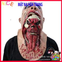 Mặt Nạ Xác Sống Lè Lưỡi Halloween - Phụ Kiện Hóa Trang Độc Đáo Cho Tiệc Tùng Và Video TikTok, Chất Liệu Latex An Toàn