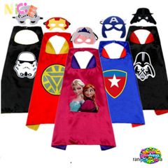 Áo Choàng Hóa Trang Avengers Siêu Anh Hùng với Mặt Nạ - Đồ Chơi Thời Trang Tươi Sáng cho Bé Yêu, Kích Thước 70 x 90 cm