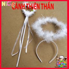 Bộ Băng Đô Cánh Thiên Thần Lông VŨ Trắng Cho Bé - Phụ Kiện Cosplay Đẹp Mắt, Thời Trang Lễ Hội, Dễ Thương