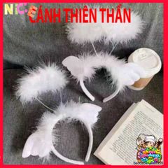 Bộ Băng Đô Cánh Thiên Thần Lông VŨ Trắng Cho Bé - Phụ Kiện Cosplay Đẹp Mắt, Thời Trang Lễ Hội, Dễ Thương