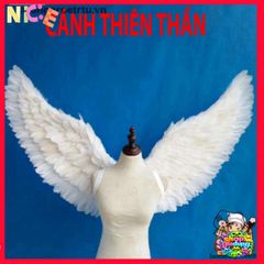 Cánh Lông Vũ Trẻ Em - Phụ Kiện Thiên Thần Trắng Dễ Thương, Chất Liệu Tự Nhiên, Hoàn Hảo Cho Tiệc Hóa Trang và Sự Kiện Đặc Biệt