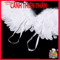 Cánh Lông Vũ Trẻ Em - Phụ Kiện Thiên Thần Trắng Dễ Thương, Chất Liệu Tự Nhiên, Hoàn Hảo Cho Tiệc Hóa Trang và Sự Kiện Đặc Biệt