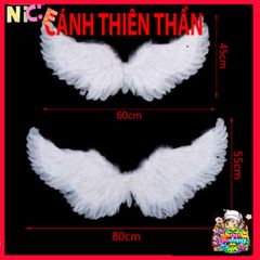 Cánh Lông Vũ Trẻ Em - Phụ Kiện Thiên Thần Trắng Dễ Thương, Chất Liệu Tự Nhiên, Hoàn Hảo Cho Tiệc Hóa Trang và Sự Kiện Đặc Biệt