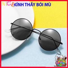 Kính Mát Nobita Huyền Bí - Kính Thời Trang Tròn Màu Đen Có Chống UV, Phong Cách Hiện Đại Cho Nam Nữ