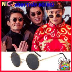 Kính Mát Nobita Huyền Bí - Kính Thời Trang Tròn Màu Đen Có Chống UV, Phong Cách Hiện Đại Cho Nam Nữ