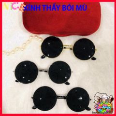 Kính Mát Nobita Huyền Bí - Kính Thời Trang Tròn Màu Đen Có Chống UV, Phong Cách Hiện Đại Cho Nam Nữ