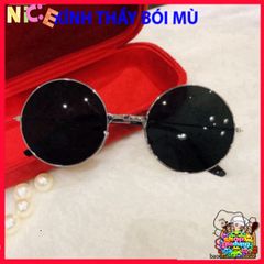 Kính Mát Nobita Huyền Bí - Kính Thời Trang Tròn Màu Đen Có Chống UV, Phong Cách Hiện Đại Cho Nam Nữ