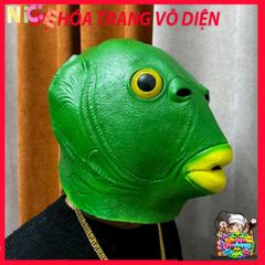 Mũ Đội Đầu Cá Xanh Ngộ Nghĩnh - Phụ Kiện Tiệc Tùng Lễ Hội Halloween, Giáng Sinh, Dành Cho Người Lớn và Trẻ Em 7-14 Tuổi